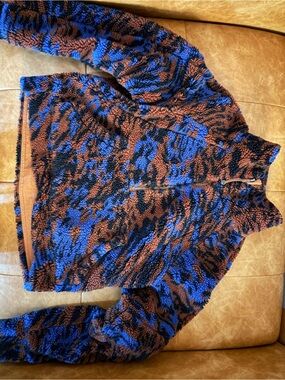 lululemon athletica Blue & Brown Sherpa Teddy Jacket